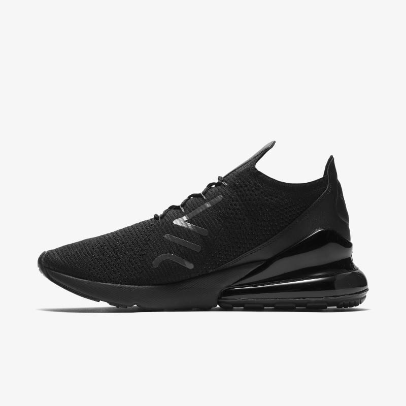 Nike 270 best sale flyknit triple black